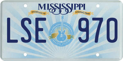MS license plate LSE970