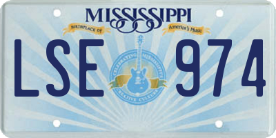 MS license plate LSE974