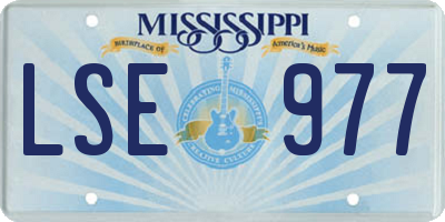 MS license plate LSE977