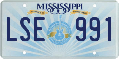 MS license plate LSE991
