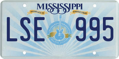 MS license plate LSE995