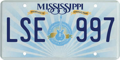 MS license plate LSE997