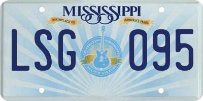 MS license plate LSG095