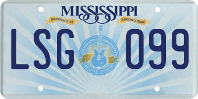 MS license plate LSG099