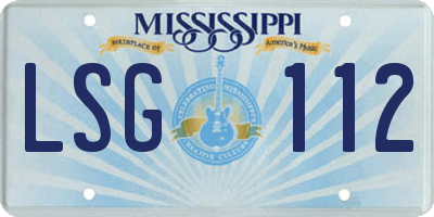 MS license plate LSG112