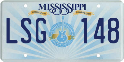 MS license plate LSG148