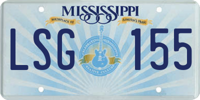 MS license plate LSG155