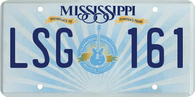 MS license plate LSG161
