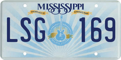 MS license plate LSG169