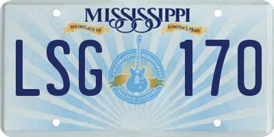 MS license plate LSG170