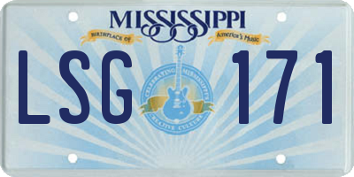 MS license plate LSG171