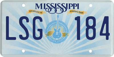 MS license plate LSG184