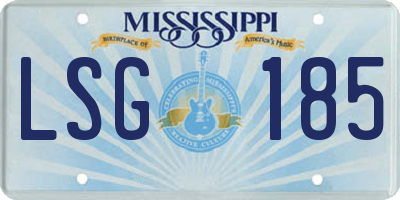 MS license plate LSG185