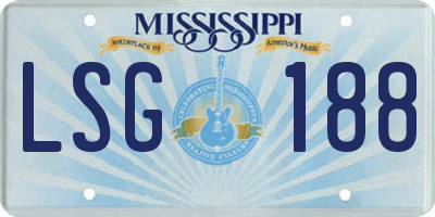 MS license plate LSG188