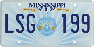 MS license plate LSG199