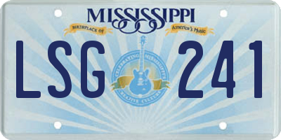 MS license plate LSG241