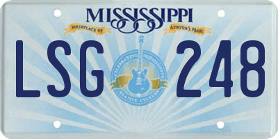 MS license plate LSG248