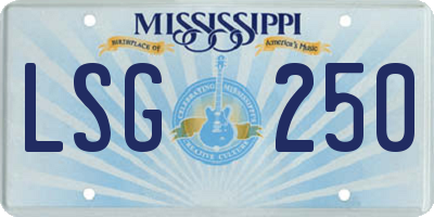 MS license plate LSG250