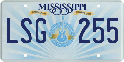 MS license plate LSG255
