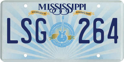 MS license plate LSG264