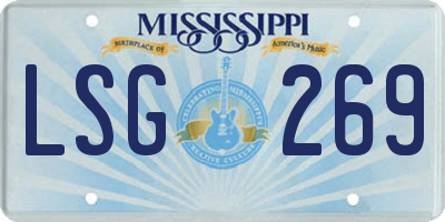 MS license plate LSG269