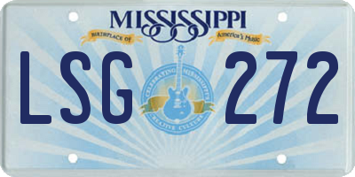 MS license plate LSG272