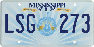 MS license plate LSG273