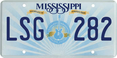 MS license plate LSG282