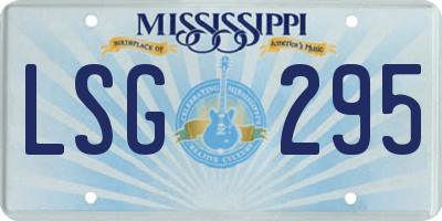 MS license plate LSG295