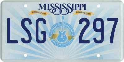MS license plate LSG297