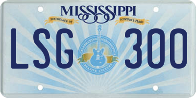 MS license plate LSG300