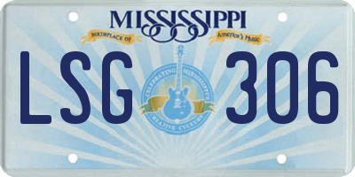 MS license plate LSG306