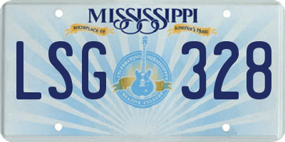 MS license plate LSG328