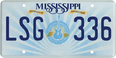 MS license plate LSG336
