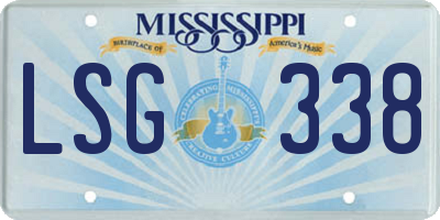 MS license plate LSG338