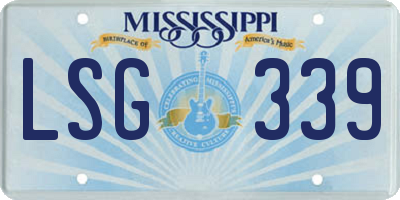 MS license plate LSG339