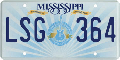 MS license plate LSG364
