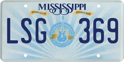MS license plate LSG369
