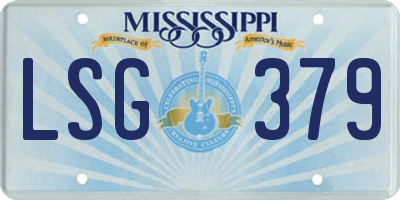 MS license plate LSG379