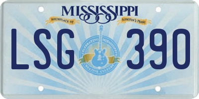 MS license plate LSG390