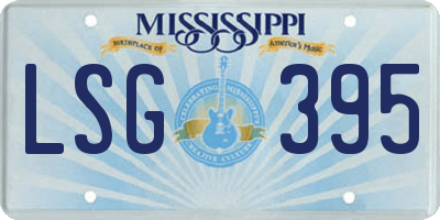 MS license plate LSG395