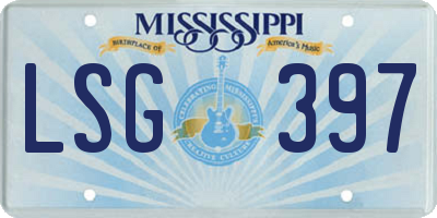 MS license plate LSG397