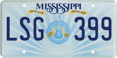 MS license plate LSG399