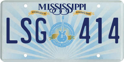 MS license plate LSG414