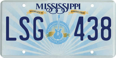 MS license plate LSG438