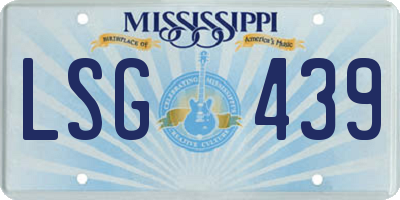 MS license plate LSG439