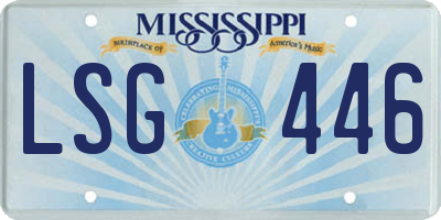 MS license plate LSG446