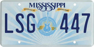 MS license plate LSG447