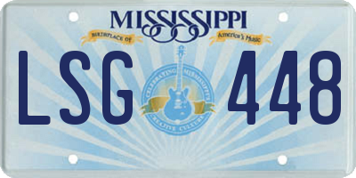 MS license plate LSG448