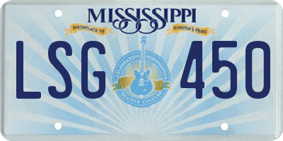 MS license plate LSG450